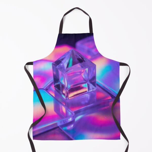 Item preview, Neon Holographic Glass Art Abstract designed and sold by Nika Art Studio.