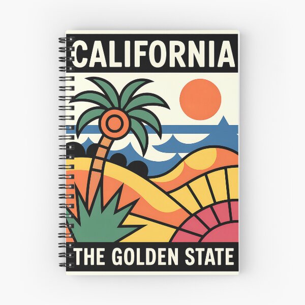Item preview, California - Vintage travel poster in the style of Fernand Léger designed and sold by PrintableTravel.