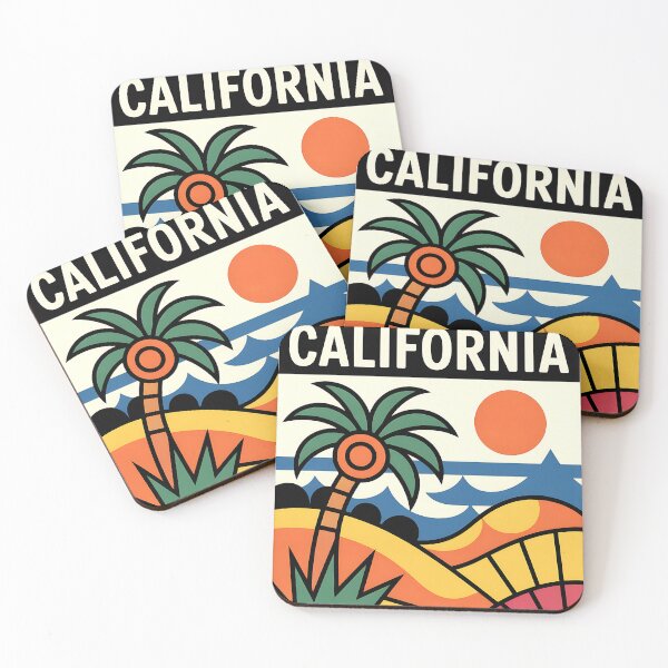 Item preview, California - Vintage travel poster in the style of Fernand Léger designed and sold by PrintableTravel.