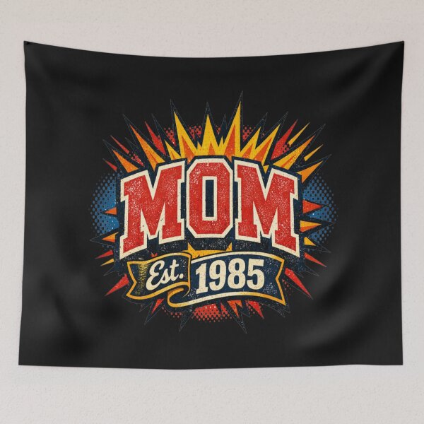 Item preview, Mom Est 1985 Retro Comic Book Style Mother designed and sold by Tsugraf Designs.