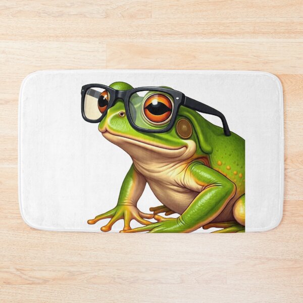 Item preview, Cool Realistic Frog Wearing Black Glasses Art designed and sold by Hafcishop.