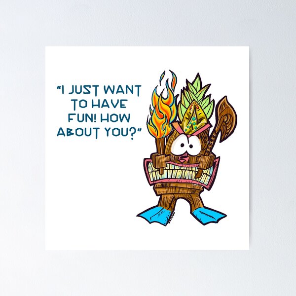 Item preview, Fun the Tiki Funster – "I Just Want to Have Fun! How About You?" | Tropic of Funsters designed and sold by NeatlineFX.