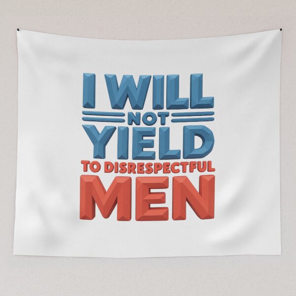 Item preview, I Will Not Yield Empowering Feminist Quote Statement T-Shirt designed and sold by MerchlyMike.