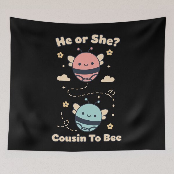 Item preview, Gender Reveal Baby Shower He Or She Cousin To Bee designed and sold by LuminOrb.
