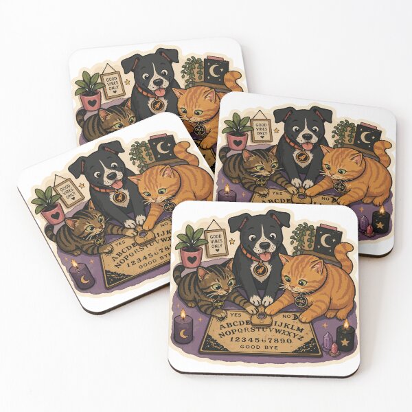 Item preview, Spooky Pets Ouija Board Cats Dog designed and sold by RocketDogArtStudio.