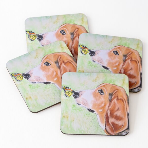Item preview, Butterfly Kissed Basset Hound designed and sold by PaintedbyCarol.