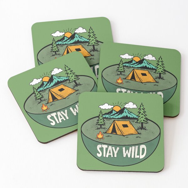 Item preview, stay wild - camping adventure designed and sold by CypisDesign.