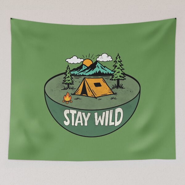 Item preview, stay wild - camping adventure designed and sold by CypisDesign.