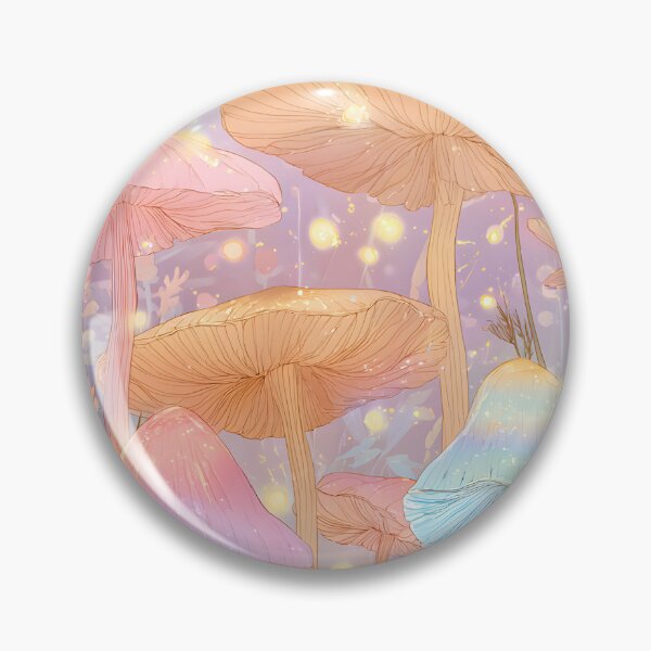 Item preview, Light Whimsical Pastel Mushrooms & Flowers designed and sold by MedicinalMushies.