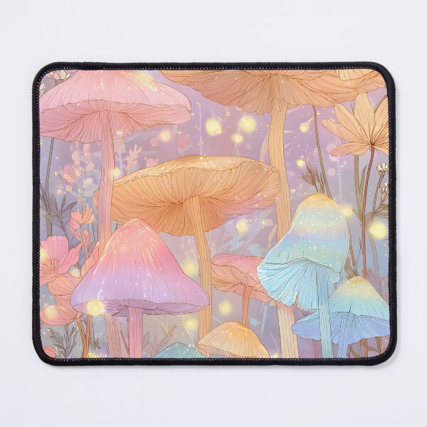 Item preview, Light Whimsical Pastel Mushrooms & Flowers designed and sold by MedicinalMushies.