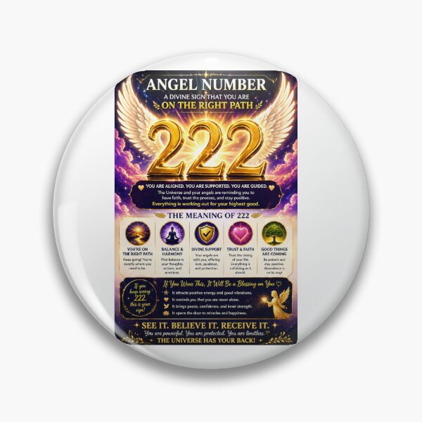 Item preview, Angel Number 222 Balance Harmony Manifestation Design designed and sold by HiteshArt111.