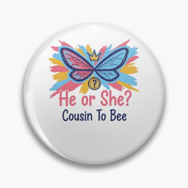 Item preview, Gender Reveal He Or She Cousin To Bee Baby Shower designed and sold by LuminOrb.