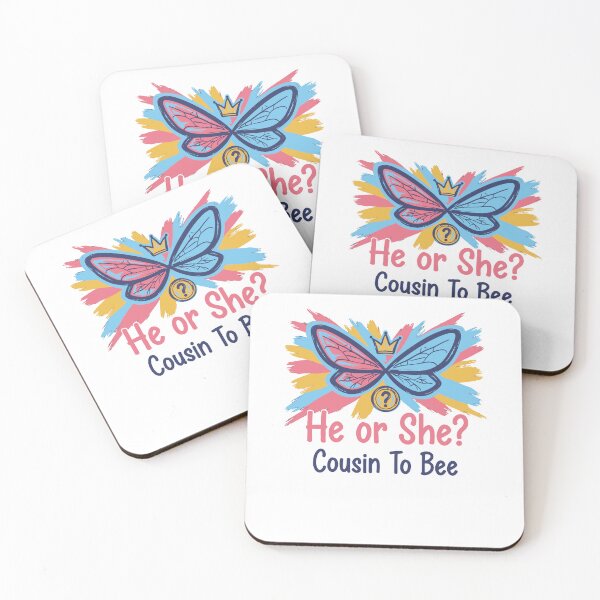 Item preview, Gender Reveal He Or She Cousin To Bee Baby Shower designed and sold by LuminOrb.
