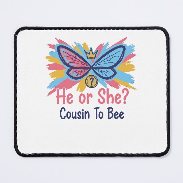 Item preview, Gender Reveal He Or She Cousin To Bee Baby Shower designed and sold by LuminOrb.