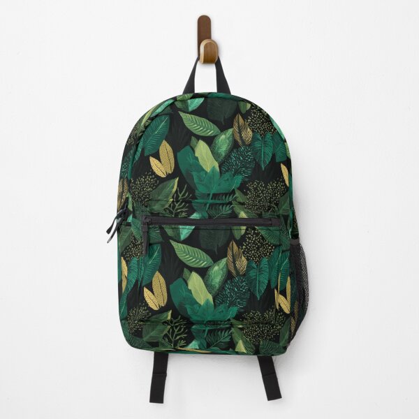 Item preview, Lush Tropical Leaves Botanical Jungle Pattern designed and sold by NicolasGlowArt.