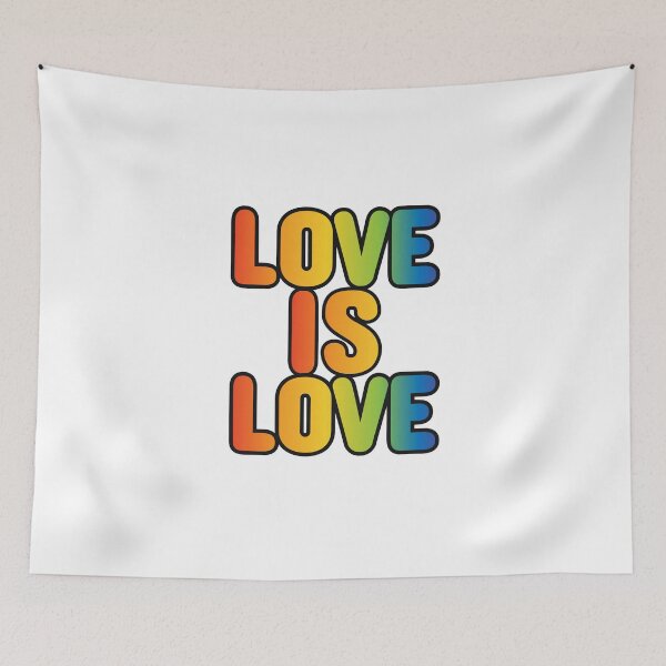 Item preview, Love Is Love Rainbow LGBTQ Pride Typography designed and sold by WillandWent.