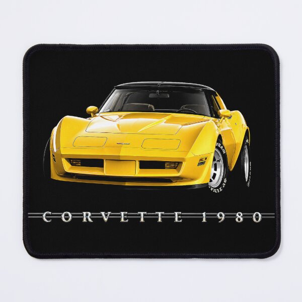 Item preview, 1980 Yellow Corvette C3 – Retro Performance Poster Style Ad Artwork designed and sold by Stinky Lincy's Apparel Company.