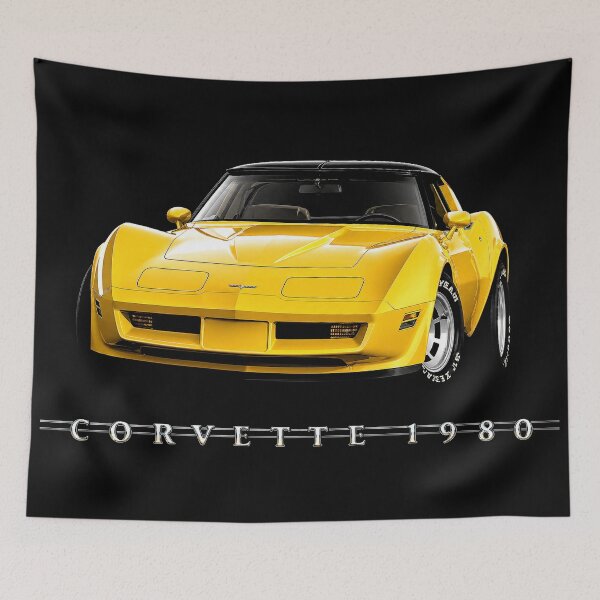 Item preview, 1980 Yellow Corvette C3 – Retro Performance Poster Style Ad Artwork designed and sold by Stinky Lincy's Apparel Company.