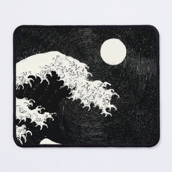 Item preview, Great epic power wave tsunami on sea with white moon and soap 127sm designed and sold by 127sm.