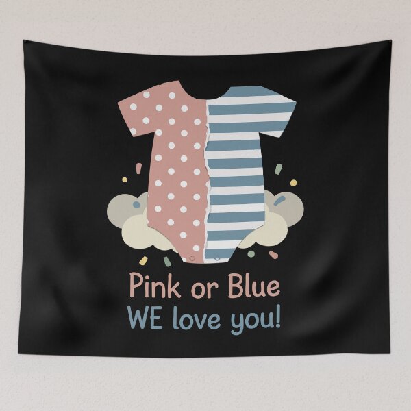 Item preview, Gender Reveal Pink Or Blue We Love You Baby Shower designed and sold by LuminOrb.