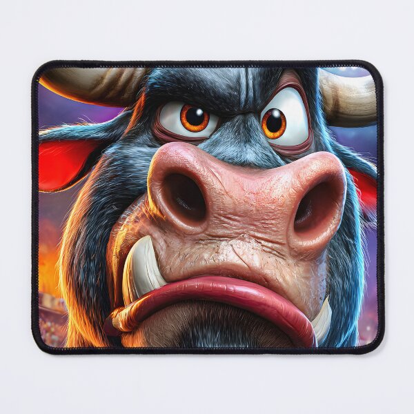 Item preview, Fierce Cartoon Bull with Emotional Expression designed and sold by Artessie.