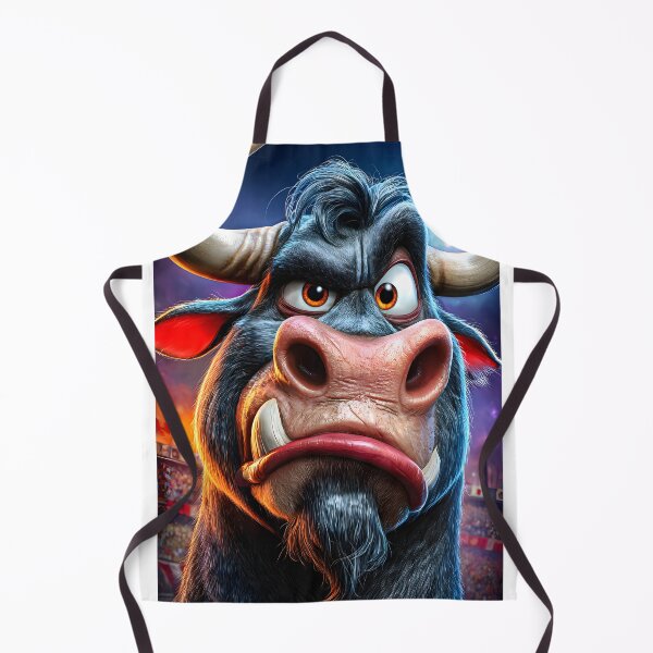 Item preview, Fierce Cartoon Bull with Emotional Expression designed and sold by Artessie.