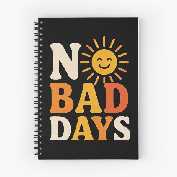 Item preview, No Bad Days Happy Sunshine Typography. dark background designed and sold by FusiTink.