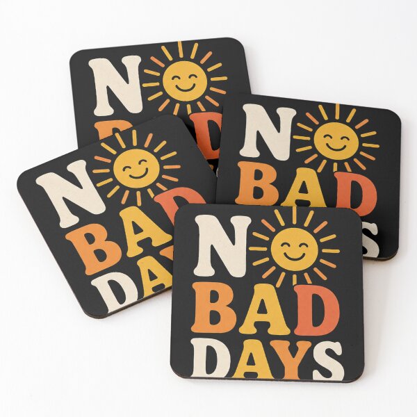Item preview, No Bad Days Happy Sunshine Typography. dark background designed and sold by FusiTink.