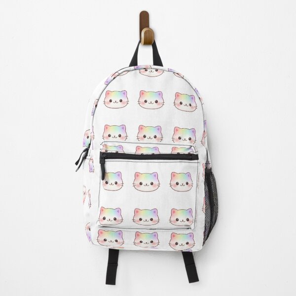 Item preview, Rainbow Pastel Kawaii Cat Face designed and sold by Owcomm.