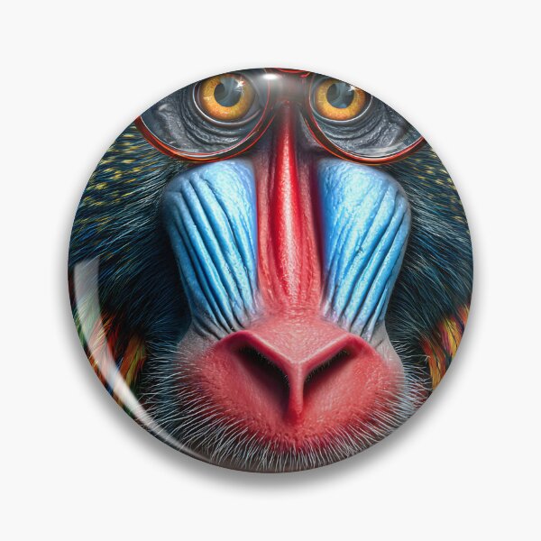 Item preview, Colorful Baboon with Glasses and Feathers designed and sold by Artessie.