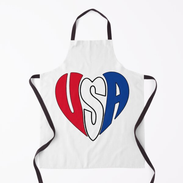 Item preview, USA Red White Blue Typography Heart Shape designed and sold by Myra365Art.