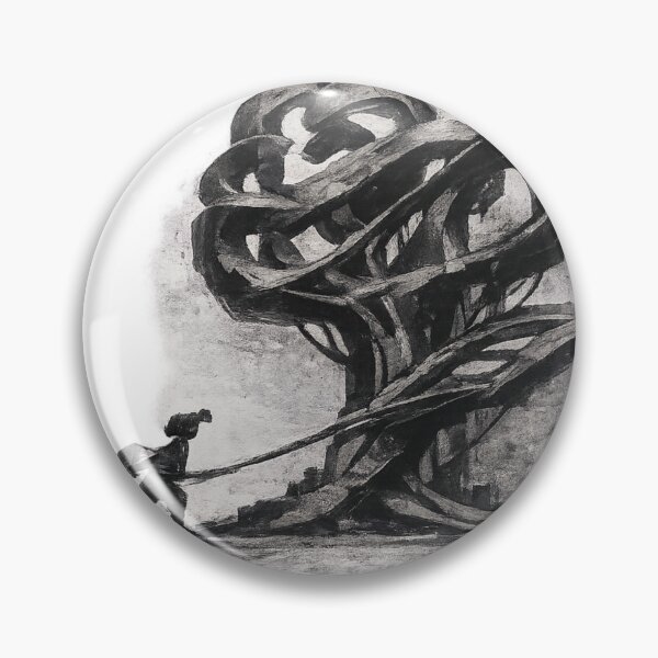 Item preview, The Root of Resilience - Black and White Abstract Tree Sketch designed and sold by InnerwayStudio.