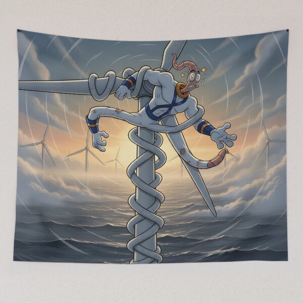 Item preview, Intergalactic Earthworm vs. The Windmill designed and sold by MarineIndustry.