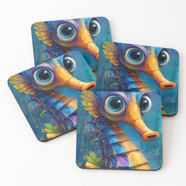 Item preview, Colorful Abstract Seahorse Art in Vibrant Style designed and sold by Artessie.