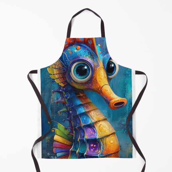Item preview, Colorful Abstract Seahorse Art in Vibrant Style designed and sold by Artessie.