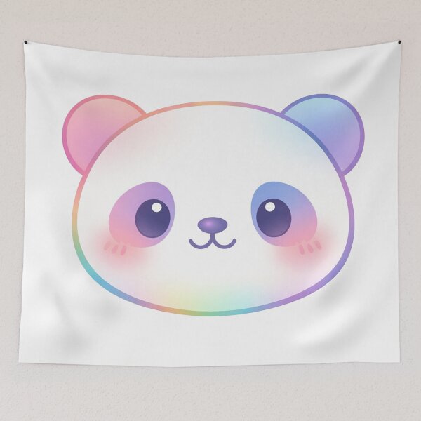 Item preview, Cute Rainbow Panda Face Kawaii Pastel Colorful Panda designed and sold by Owcomm.