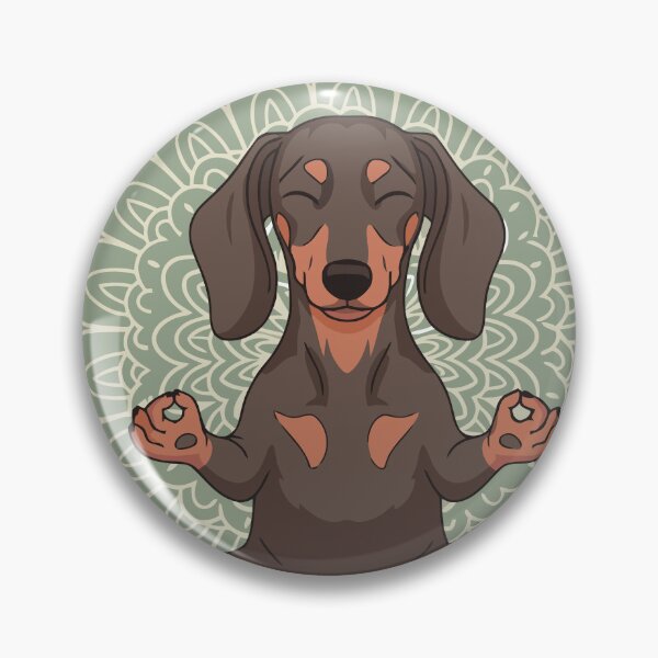 Item preview, Namaste with My Dachshund designed and sold by TheLongDogStore.