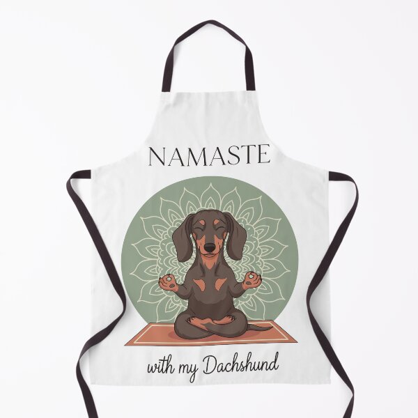Item preview, Namaste with My Dachshund designed and sold by TheLongDogStore.