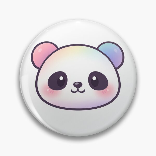 Item preview, Cute Rainbow Panda Face Kawaii Pastel designed and sold by Owcomm.