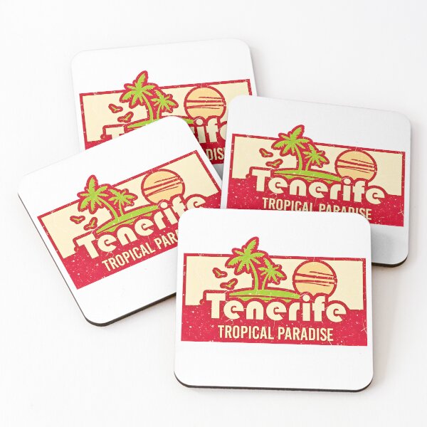 Item preview, Tenerife Spain Vintage Retro Design – Sunset, Waves & Teide designed and sold by FerminVigo.