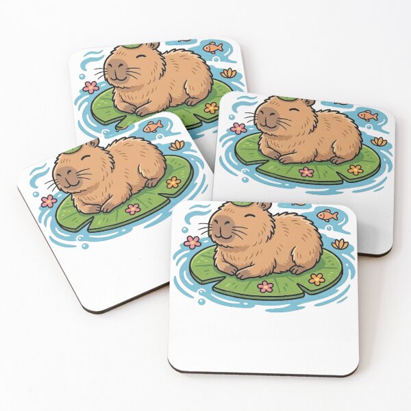 Item preview, Cute Capybara Floating – Chill Relax Animal Aesthetic Design designed and sold by JA World - Art & Design.