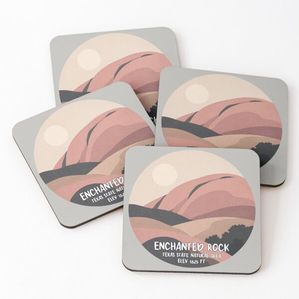 Item preview, Enchanted Rock Texas Landscape | Minimal Desert Mountain Nature Art Fredericksburg Sunset Design designed and sold by SimplyJasper.