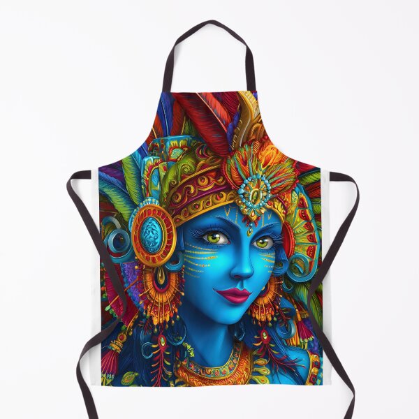 Item preview, Vibrant Blue Feathered Fantasy Portrait Art designed and sold by Artessie.
