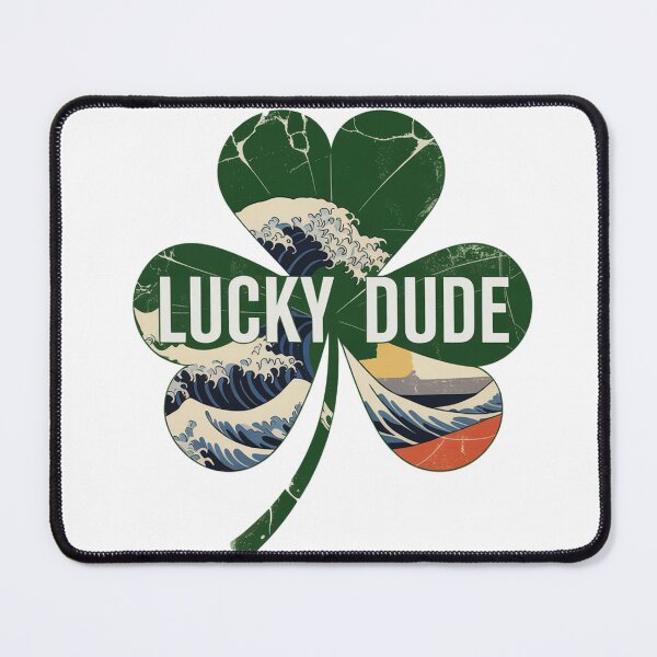 Item preview, Distressed Four Leaf Clover Japanese Woodblock Print designed and sold by Bloomkept.