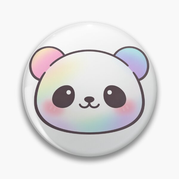 Item preview, Rainbow Panda Face Cute Kawaii Pastel  designed and sold by Owcomm.
