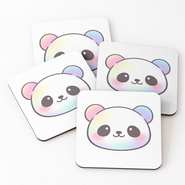 Item preview, Rainbow Panda Face Cute Kawaii Pastel  designed and sold by Owcomm.