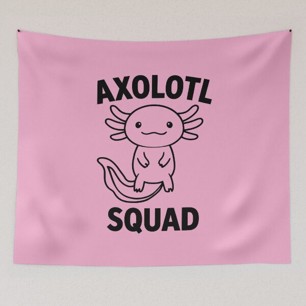 Item preview, Happy Axolotl Squad Minimalist Tadpole cute mexican salamander black and pink - HD ONLINE STORE designed and sold by bard-art.