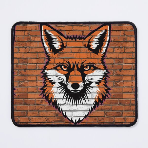 Item preview, Urban Fox Graffiti Art Print – Street Art Fox Illustration on Brick Wall, Bold Wildlife Graphic Design designed and sold by Kruti Collection.
