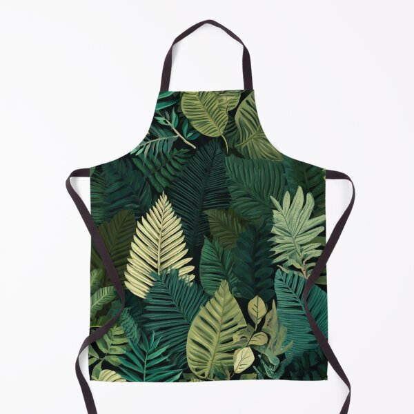 Item preview, Lush Tropical Jungle Leaves Botanical Pattern designed and sold by NicolasGlowArt.