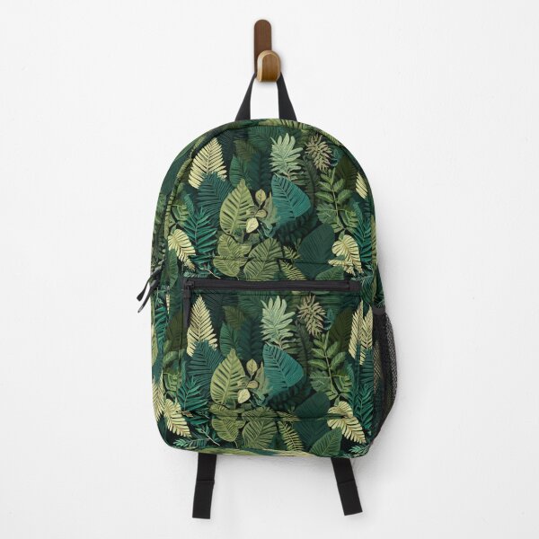 Item preview, Lush Tropical Jungle Leaves Botanical Pattern designed and sold by NicolasGlowArt.